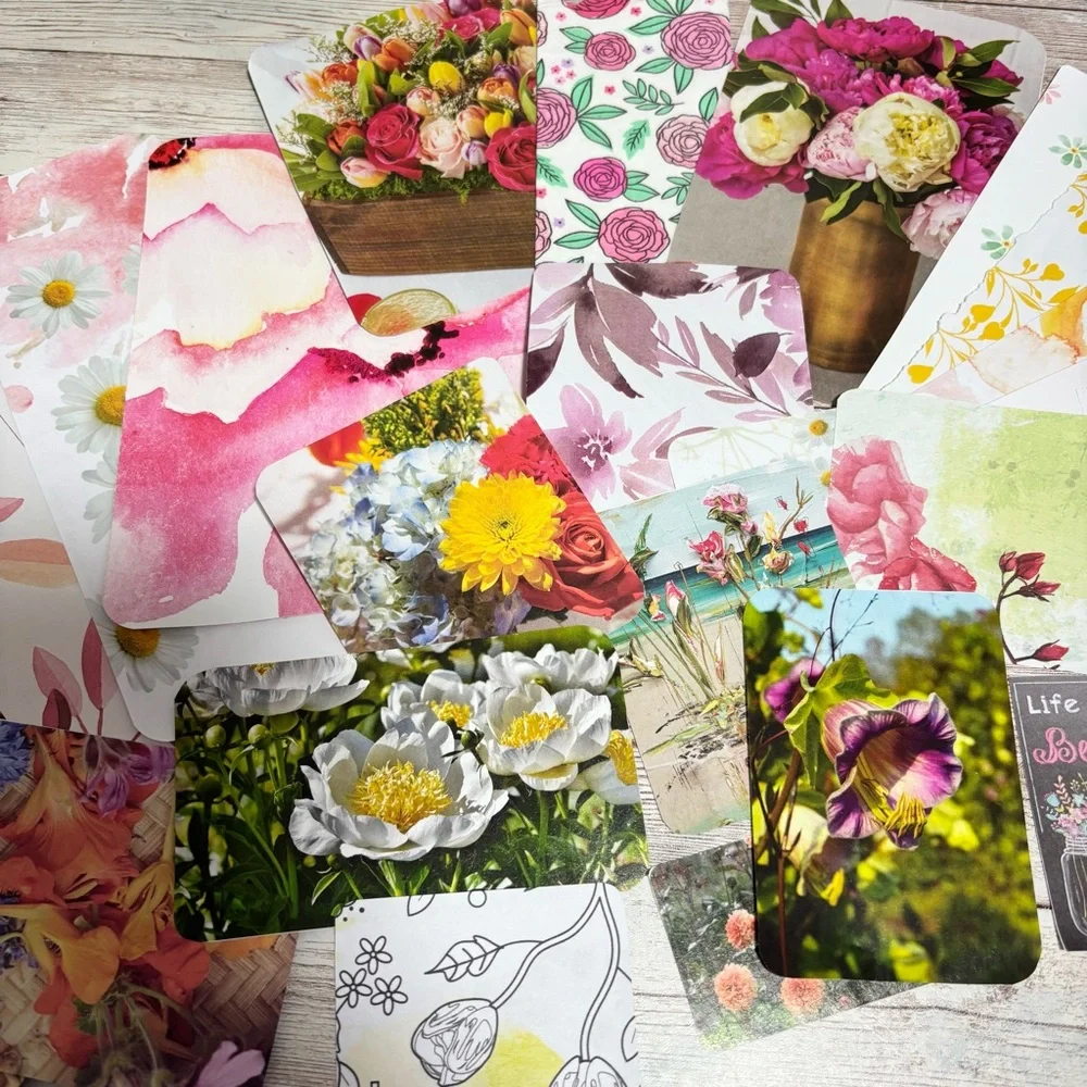 Junk Journal Floral Themed Paper Scrap Pack Kit Collage Scrapbook Planner Spring - Picture 9 of 10
